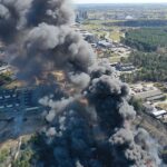 19.04.2020. Sitkówka-Nowiny. Pożar składowiska odpadów / Jarosław Kubalski / Radio Kielce