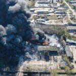 19.04.2020. Sitkówka-Nowiny. Pożar składowiska odpadów / Jarosław Kubalski / Radio Kielce