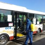 02.04.2020. Sandomierz. Dezynfekcja autobusów / Urząd Miasta Sandomierz