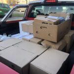 3.04.2020. Sandomierz. Środki ochrony dla szpitala. / Grażyna Szlęzak-Wójcik / Radio Kielce