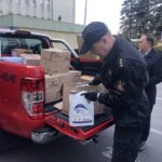 3.04.2020. Sandomierz. Środki ochrony dla szpitala. / Grażyna Szlęzak-Wójcik / Radio Kielce