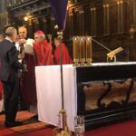 05.04.2020. Sandomierz. Bazylika katedralna. Mszę w Niedzielę Palmową sprawował biskup sandomierski Krzysztof Nitkiewicz / Grażyna-Szlęzak-Wójcik / Radio Kielce