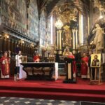 05.04.2020. Sandomierz. Bazylika katedralna. Mszę w Niedzielę Palmową sprawował biskup sandomierski Krzysztof Nitkiewicz / Grażyna-Szlęzak-Wójcik / Radio Kielce