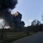 19.04.2020. Sitkówka-Nowiny. Pożar składowiska odpadów / Tomasz Gruszczyński