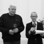 23.10.2018 Radio Kielce. 500 odcinek audycji Moc Historii autorstwa Bohdana Gumowskiego i Cezarego Jastrzębskiego nagrywany z udziałem publiczności. Na zdjęciu (od lewej): autorzy Cezary Jastrzębski i Bohdan Gumowski / Jarosław Kubalski / Radio Kielce