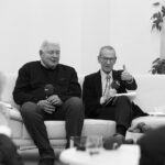 23.10.2018 Radio Kielce. 500 odcinek audycji Moc Historii autorstwa Bohdana Gumowskiego i Cezarego Jastrzębskiego nagrywany z udziałem publiczności. Na zdjęciu (od lewej): autorzy Cezary Jastrzębski i Bohdan Gumowski / Jarosław Kubalski / Radio Kielce