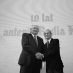 12.05.2019 Kielce. WDK. 10-lecie istnienia audycji Polskiego Radia Kielce "Moc Historii". Na zdjęciu (od lewej): Cezary Jastrzębski i Bohdan Gumowski / Jarosław Kubalski / Radio Kielce