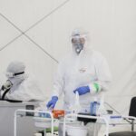 27.04.2020 Kielce. Koronawirus. Mobilny punkt poboru próbek do testów / Jarosław Kubalski / Radio Kielce