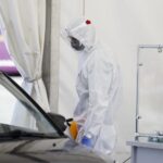 27.04.2020 Kielce. Koronawirus. Mobilny punkt poboru próbek do testów / Jarosław Kubalski / Radio Kielce