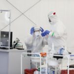 27.04.2020 Kielce. Koronawirus. Mobilny punkt poboru próbek do testów / Jarosław Kubalski / Radio Kielce