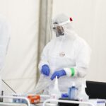 27.04.2020 Kielce. Koronawirus. Mobilny punkt poboru próbek do testów / Jarosław Kubalski / Radio Kielce