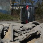 19.04.2020. Sitkówka-Nowiny. Wybuch przewrócił samochód / Wiktor Taszłow / Radio Kielce