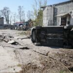 19.04.2020. Sitkówka-Nowiny. Wybuch przewrócił samochód / Wiktor Taszłow / Radio Kielce