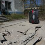 19.04.2020. Sitkówka-Nowiny. Wybuch przewrócił samochód / Wiktor Taszłow / Radio Kielce