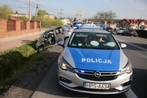 30.04.2020. Kostomłoty. Wypadek na drodze krajowej nr 74 / Wiktor Taszłow / Radio Kielce