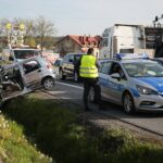 30.04.2020. Kostomłoty. Wypadek na drodze krajowej nr 74 / Wiktor Taszłow / Radio Kielce