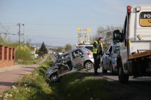 30.04.2020. Kostomłoty. Wypadek na drodze krajowej nr 74 / Wiktor Taszłow / Radio Kielce