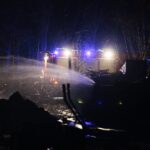 02.04.2020. Bieliny. Pożar stodoły / Wiktor Taszłow / Radio Kielce