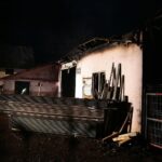 02.04.2020. Bieliny. Pożar stodoły / Wiktor Taszłow / Radio Kielce