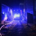 02.04.2020. Bieliny. Pożar stodoły / Wiktor Taszłow / Radio Kielce