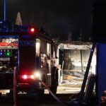 02.04.2020. Bieliny. Pożar stodoły / Wiktor Taszłow / Radio Kielce