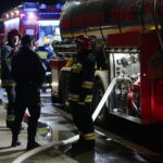 02.04.2020. Bieliny. Pożar stodoły / Wiktor Taszłow / Radio Kielce