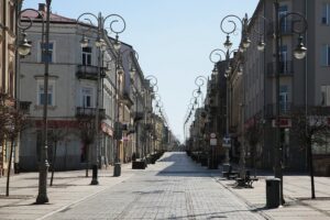 05.04.2020. Kielce. Opustoszałe miasto / Wiktor Taszłow / Radio Kielce
