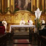 09.04.2020. Kielce. Wielki Czwartek. Msza Święta Krzyżma w Bazylice Katedralnej w Kielcach / Wiktor Taszłow / Radio Kielce