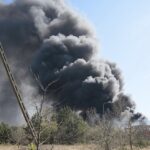 19.04.2020. Sitkówka-Nowiny. Pożar składowiska odpadów / Wiktor Taszłow / Radio Kielce