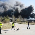 19.04.2020. Sitkówka-Nowiny. Pożar składowiska odpadów / Wiktor Taszłow / Radio Kielce