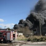 19.04.2020. Sitkówka-Nowiny. Pożar składowiska odpadów / Wiktor Taszłow / Radio Kielce