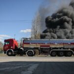 19.04.2020. Sitkówka-Nowiny. Pożar składowiska odpadów / Wiktor Taszłow / Radio Kielce