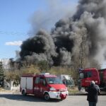 19.04.2020. Sitkówka-Nowiny. Pożar składowiska odpadów / Wiktor Taszłow / Radio Kielce