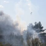 19.04.2020. Sitkówka-Nowiny. Pożar składowiska odpadów / Wiktor Taszłow / Radio Kielce