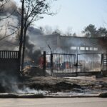 19.04.2020. Sitkówka-Nowiny. Pożar składowiska odpadów / Wiktor Taszłow / Radio Kielce