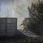 19.04.2020. Sitkówka-Nowiny. Pożar składowiska odpadów / Wiktor Taszłow / Radio Kielce