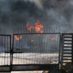 19.04.2020. Sitkówka-Nowiny. Pożar składowiska odpadów / Wiktor Taszłow / Radio Kielce