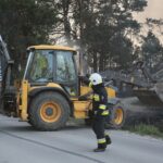 19.04.2020. Sitkówka-Nowiny. Pożar składowiska odpadów / Wiktor Taszłow / Radio Kielce