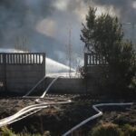 19.04.2020. Sitkówka-Nowiny. Pożar składowiska odpadów / Wiktor Taszłow / Radio Kielce