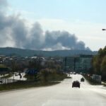 19.04.2020. Sitkówka-Nowiny. Pożar składowiska odpadów / Słuchacz Radia Kielce