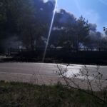 19.04.2020. Sitkówka-Nowiny. Pożar składowiska odpadów / Tomasz Gruszczyński / archiwum prywatne