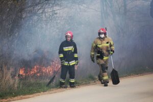 26.04.2020. Masłów. Pożar traw / Wiktor Taszłow / Radio Kielce