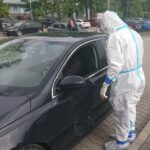 12.05.2020. Kielce. Punkt pobrań próbek przy Szpitalu Kieleckim / Iwona Murawska / Radio Kielce