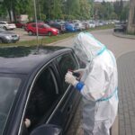 12.05.2020. Kielce. Punkt pobrań próbek przy Szpitalu Kieleckim / Iwona Murawska / Radio Kielce