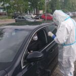 12.05.2020. Kielce. Punkt pobrań próbek przy Szpitalu Kieleckim / Iwona Murawska / Radio Kielce