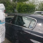 12.05.2020. Kielce. Punkt pobrań próbek przy Szpitalu Kieleckim / Iwona Murawska / Radio Kielce