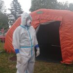 12.05.2020. Kielce. Punkt pobrań próbek przy Szpitalu Kieleckim / Iwona Murawska / Radio Kielce