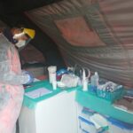 12.05.2020. Kielce. Punkt pobrań próbek przy Szpitalu Kieleckim / Iwona Murawska / Radio Kielce