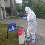 12.05.2020. Kielce. Punkt pobrań próbek przy Szpitalu Kieleckim / Iwona Murawska / Radio Kielce