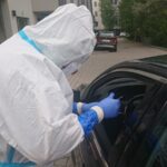 12.05.2020. Kielce. Punkt pobrań próbek przy Szpitalu Kieleckim / Iwona Murawska / Radio Kielce